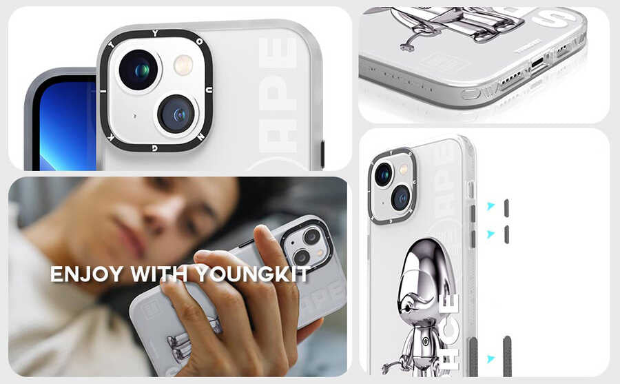 iPhone 13 Kılıf YoungKit Klasik Serisi Kılıf CL004 Triangle
