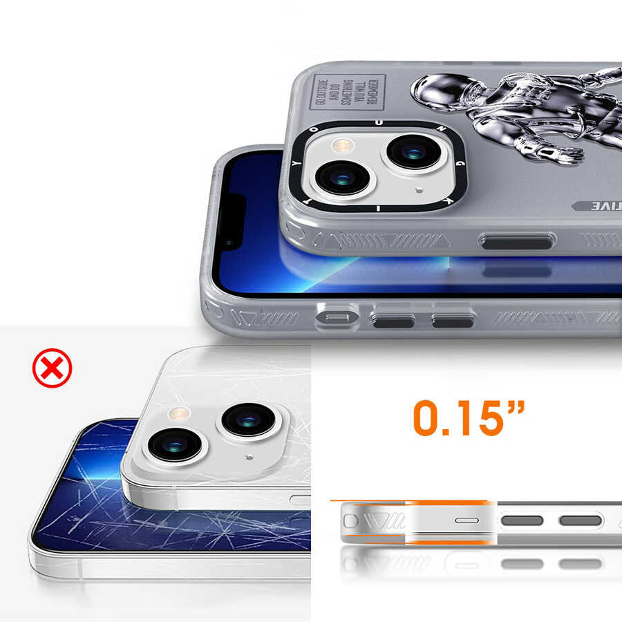 iPhone 13 Kılıf YoungKit Klasik Serisi Kılıf IP001 Space Ape