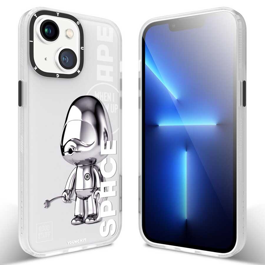 iPhone 13 Kılıf YoungKit Klasik Serisi Kılıf IP001 Space Ape