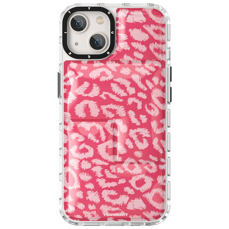 iPhone 13 Kılıf YoungKit Leopard Article Serisi Kılıf Mavi