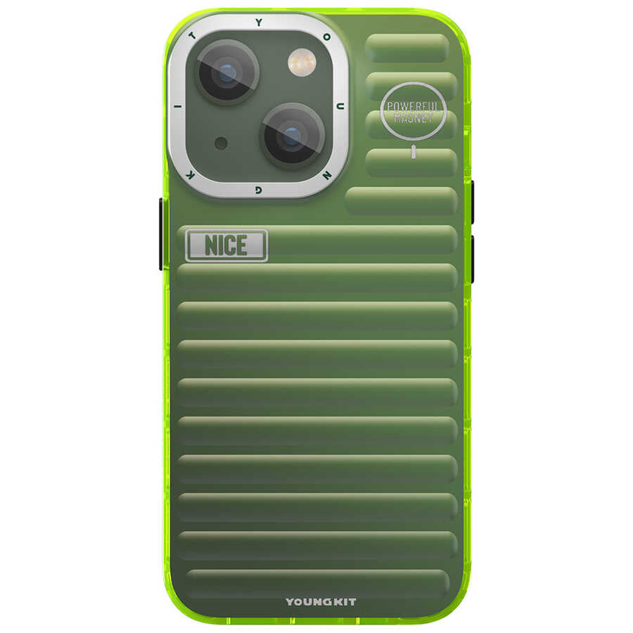 iPhone 13 Kılıf YoungKit Plain Coloured Serisi Kılıf Mavi