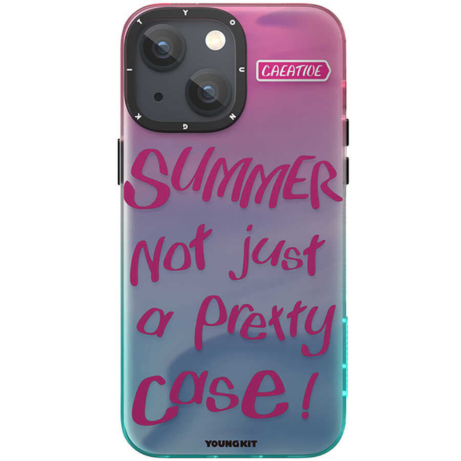 iPhone 13 Kılıf YoungKit Summer Serisi Kılıf Yeşil
