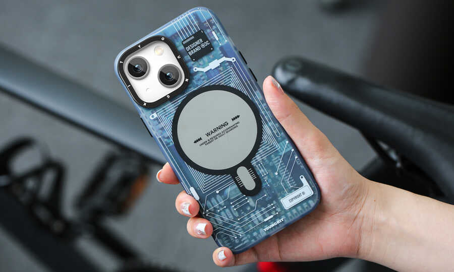 iPhone 13 Kılıf YoungKit Technology Serisi Kılıf Siyah