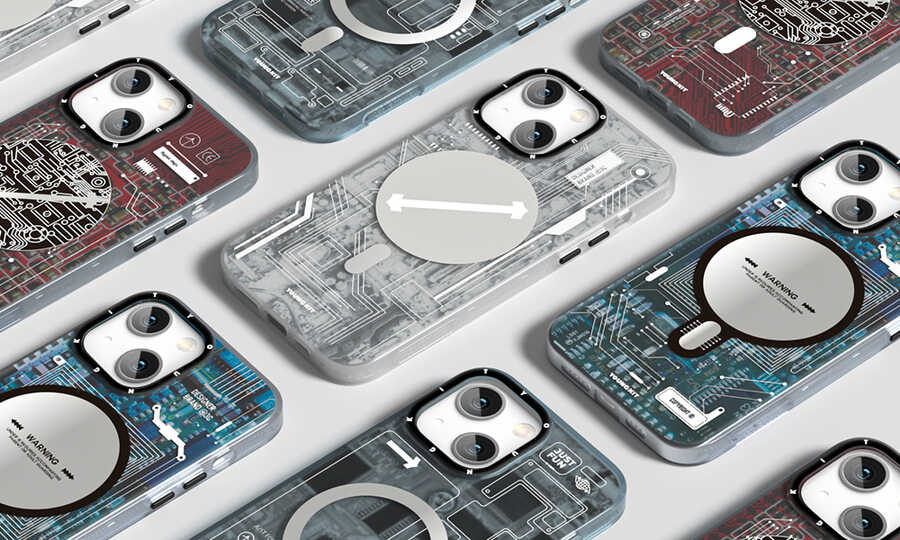 iPhone 13 Kılıf YoungKit Technology Serisi Kılıf Beyaz
