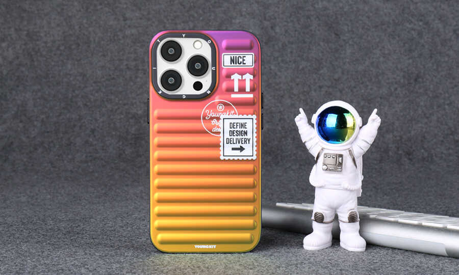 iPhone 13 Kılıf YoungKit The Secret Color Serisi Kılıf Turuncu