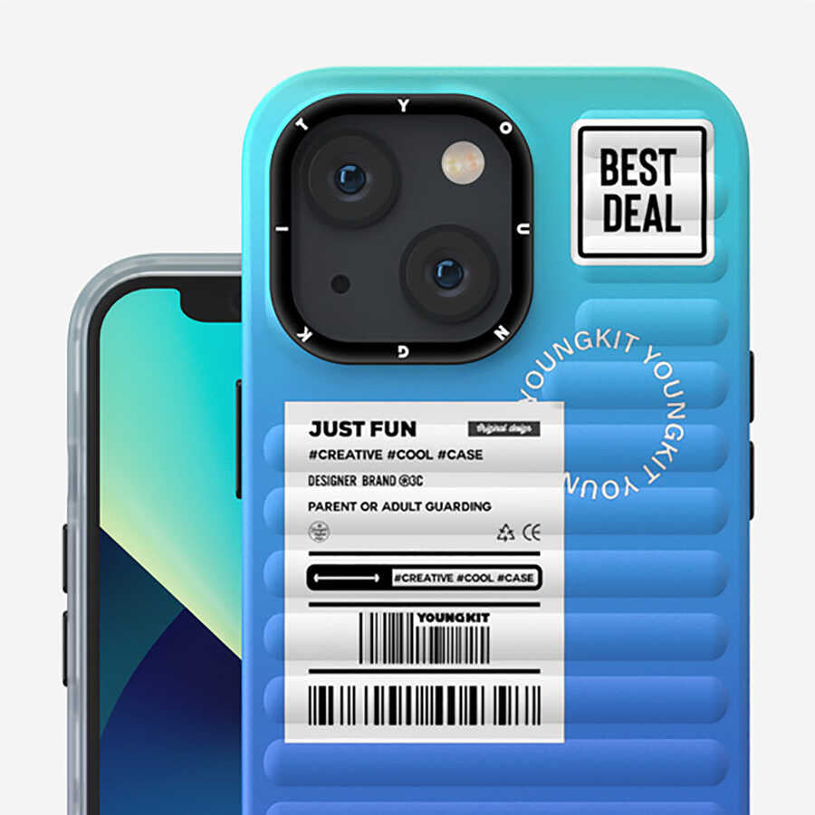 iPhone 13 Kılıf YoungKit The Secret Color Serisi Kılıf Turuncu