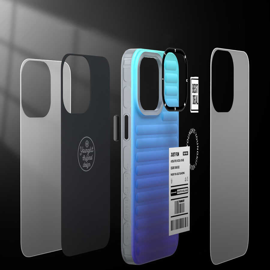 iPhone 13 Kılıf YoungKit The Secret Color Serisi Kılıf Turuncu
