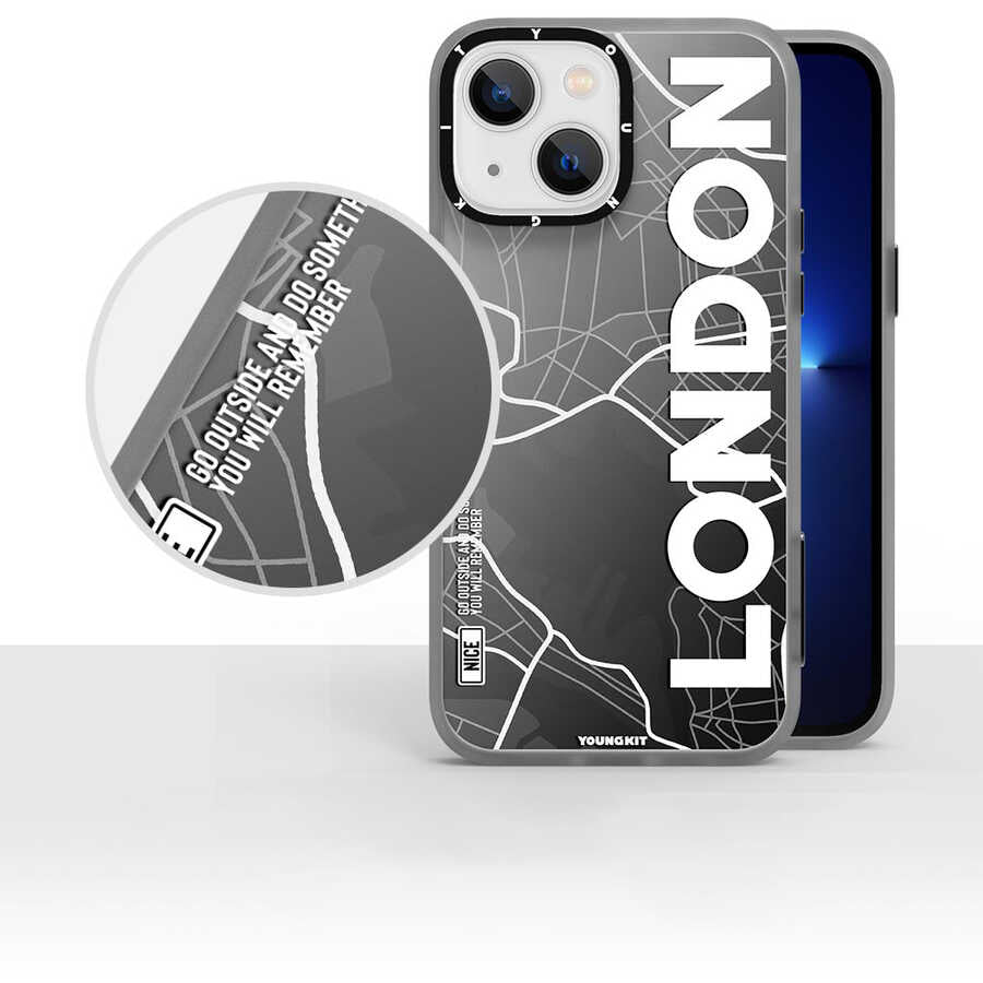 iPhone 13 Kılıf YoungKit World Trip Serisi Kılıf Paris