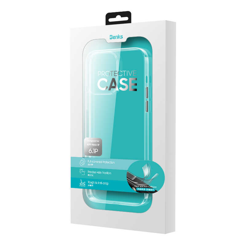 iPhone 13 Mini Kılıf Benks Crystal Series Clear Kılıf Renksiz