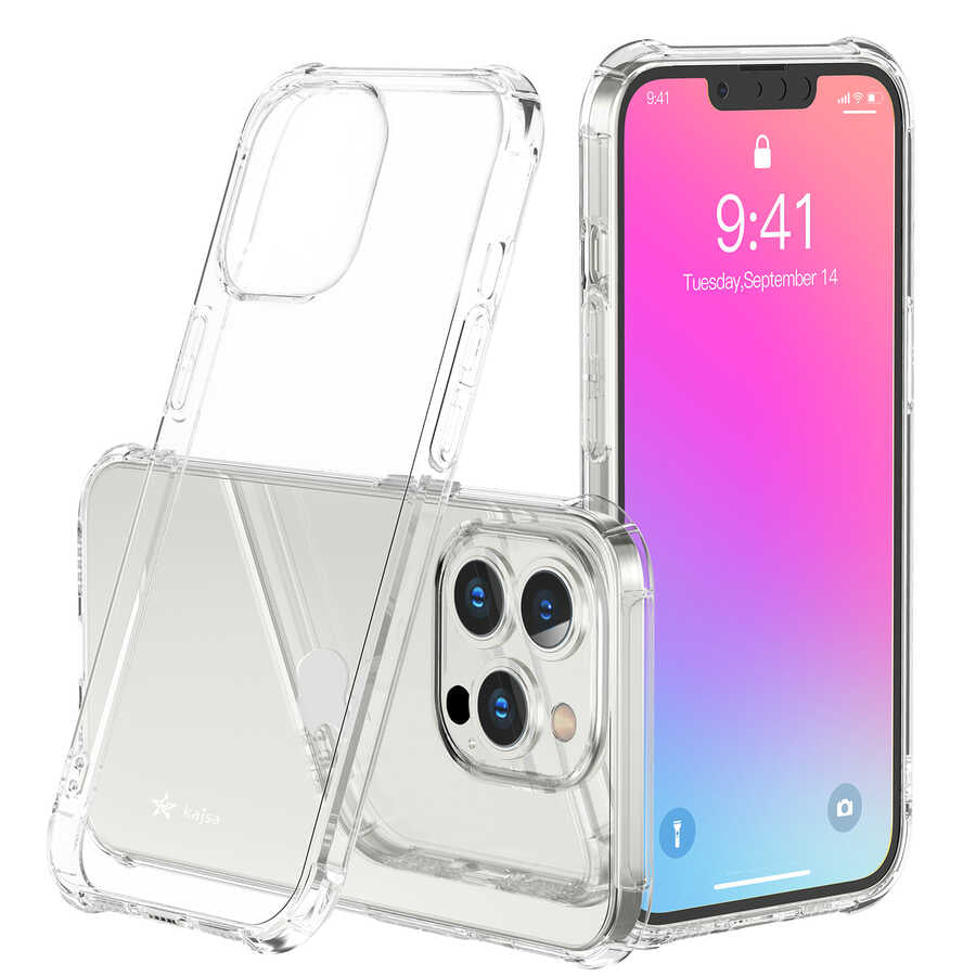 iPhone 13 Pro Kılıf Kajsa Transparent Kılıf Gri