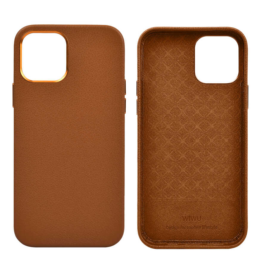 iPhone 13 Pro Kılıf Wiwu Calfskin Kılıf Siyah