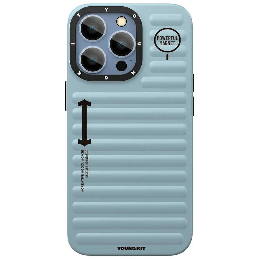 Youngkit Plain Coloured Serisi iPhone Mavi Kapak - enzaksesuar