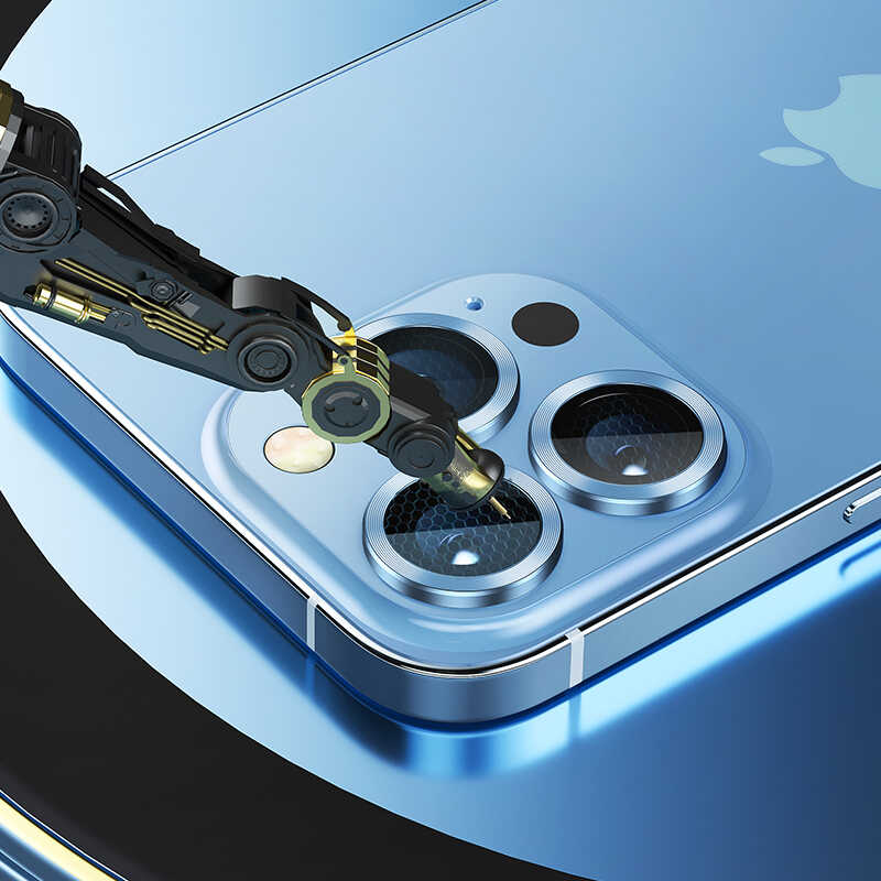 iPhone 13 Pro Max Benks New KR Kamera Lens Koruyucu Gümüş