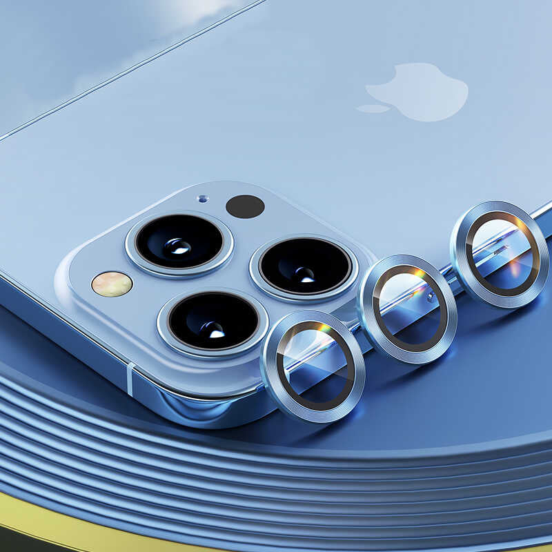 iPhone 13 Pro Max Benks New KR Kamera Lens Koruyucu Mavi
