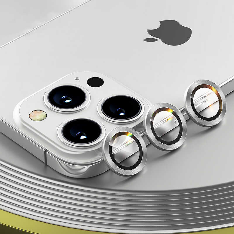 iPhone 13 Pro Max Benks New KR Kamera Lens Koruyucu Gri