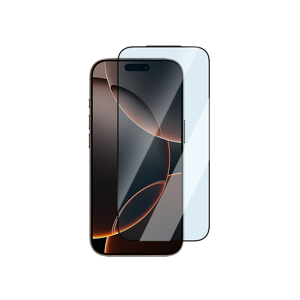 (13 Serisi)Apple iPhone CaseWorld Applicator Serisi 2.5D Eyesafe Mavi Işık Teknolojili 0.33mm Temperli Cam Ekran Koruyucu + Uygulama Aparatı Şeffaf