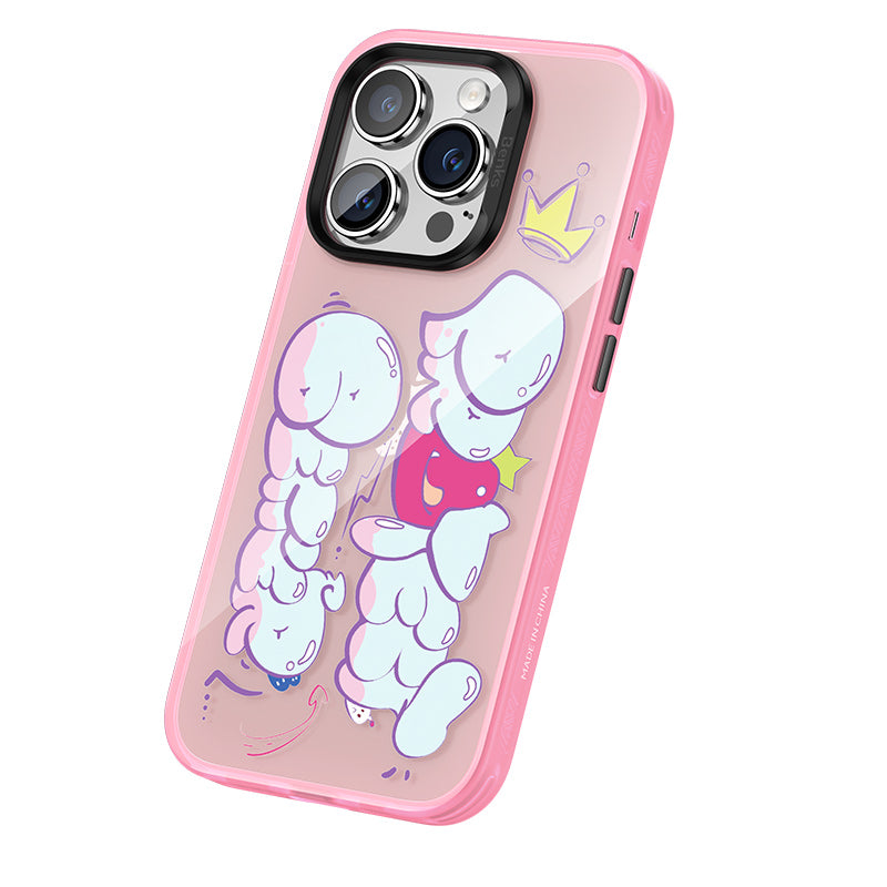 iPhone 13 Pro Max Kılıf Airbagli TPU Yazı Temalı Benks Dynamic New Kılıf Pembe