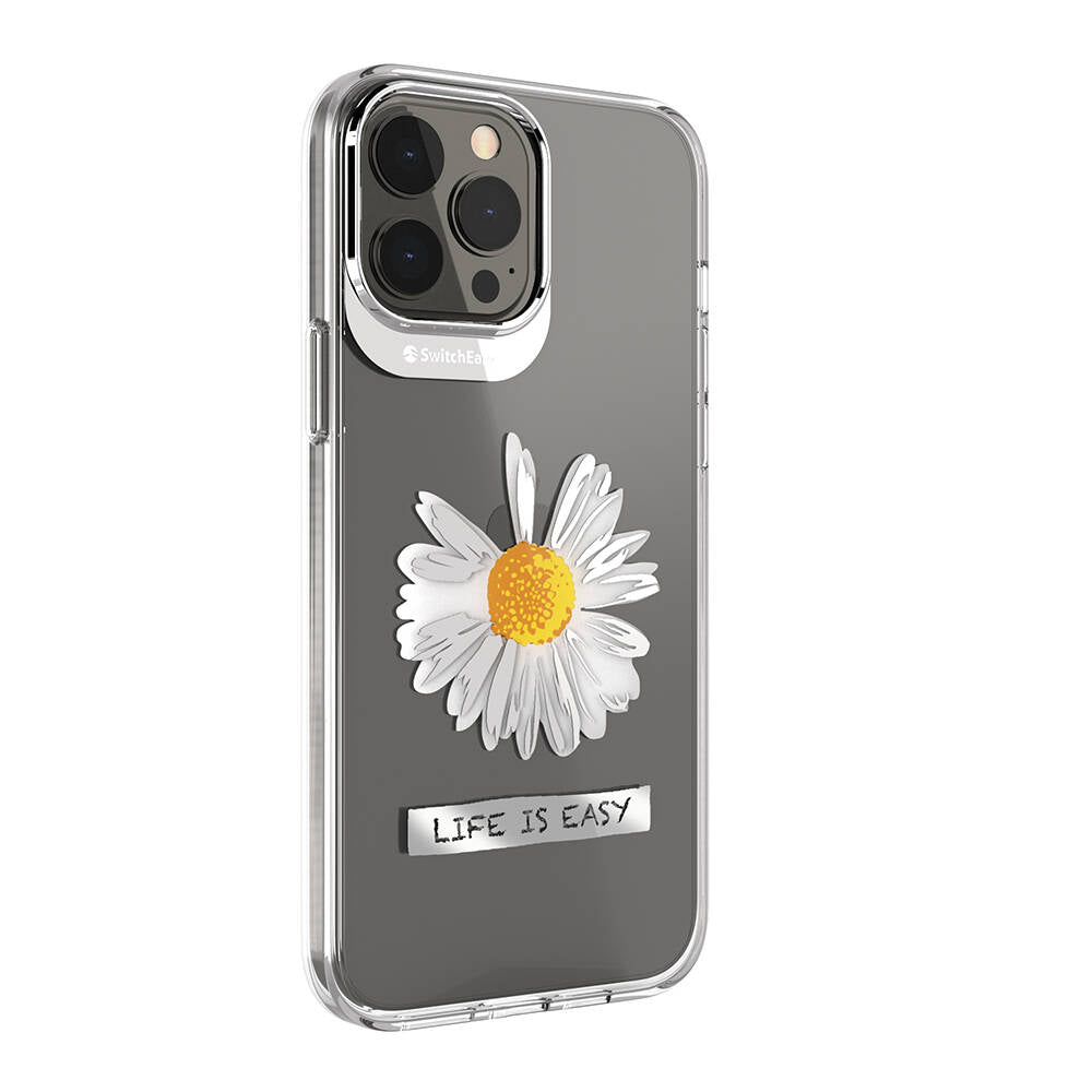 iPhone 13 Pro Max Kılıf Çift IMD Baskılı Lisanslı Switcheasy Artist Daisy Kılıf Renksiz