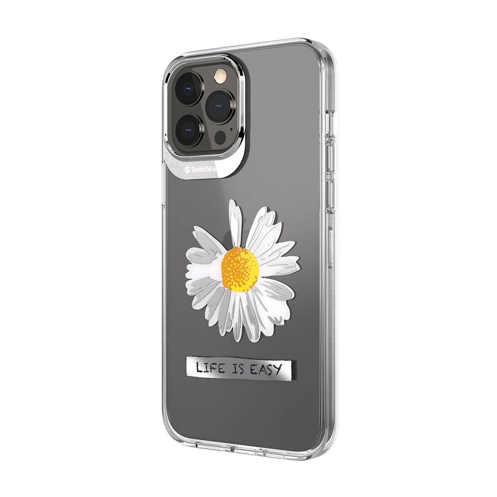 iPhone 13 Pro Max Kılıf Çift IMD Baskılı Lisanslı Switcheasy Artist Daisy Kılıf Renksiz