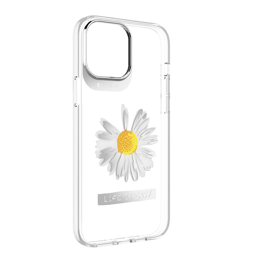 iPhone 13 Pro Max Kılıf Çift IMD Baskılı Lisanslı Switcheasy Artist Daisy Kılıf Renksiz