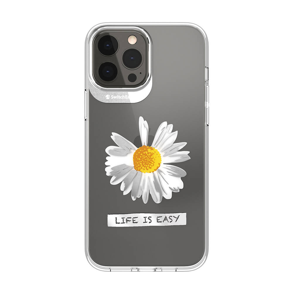 iPhone 13 Pro Max Kılıf Çift IMD Baskılı Lisanslı Switcheasy Artist Daisy Kılıf Renksiz