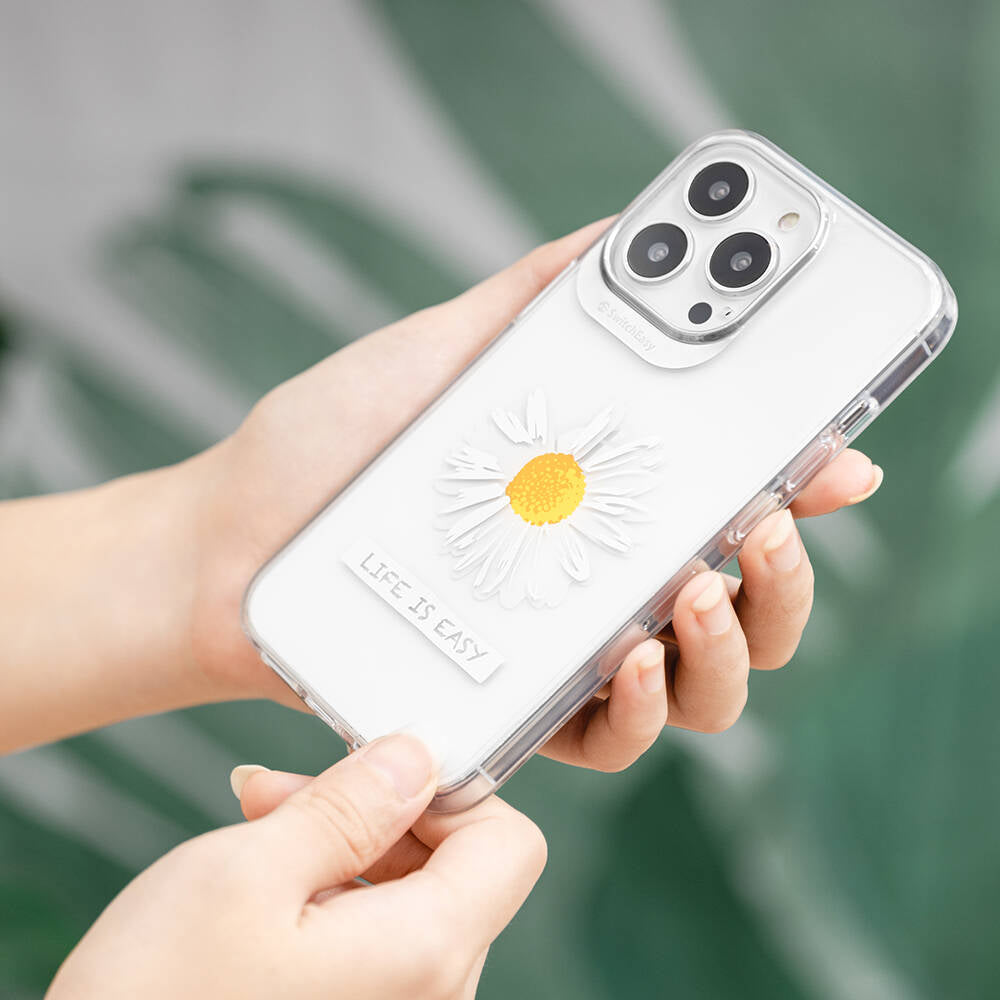 iPhone 13 Pro Max Kılıf Çift IMD Baskılı Lisanslı Switcheasy Artist Daisy Kılıf Renksiz