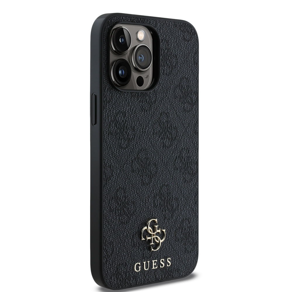 Apple iPhone 13 Pro Max Kılıf Guess Orjinal Lisanslı Magsafe Şarj Özellikli Small 4G Classic Kapak Kahverengi