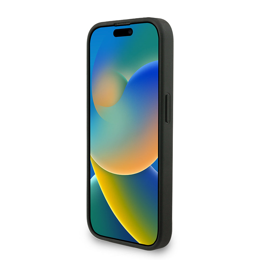 Apple iPhone 13 Pro Max Kılıf Guess Orjinal Lisanslı PU Deri Bilek Askı İpli Metal Büyük 4G ve Yazı Logolu Kapak Pembe