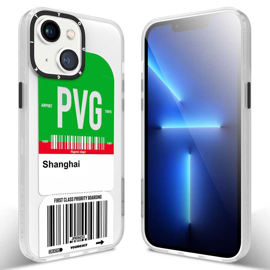 iPhone 13 Kılıf YoungKit Any Time Trip Serisi Kılıf CL028 Shangai
