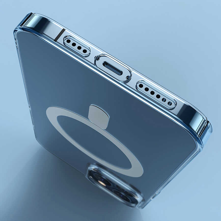 iPhone 13 Pro Max Kılıf Wiwu Magnetic Crystal Kılıf Renksiz