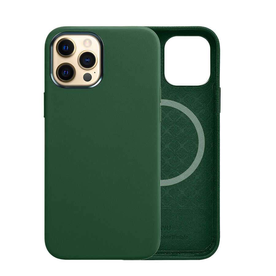 iPhone 13 Pro Max Kılıf Wiwu Magsafe Magnetic Kılıf Yeşil