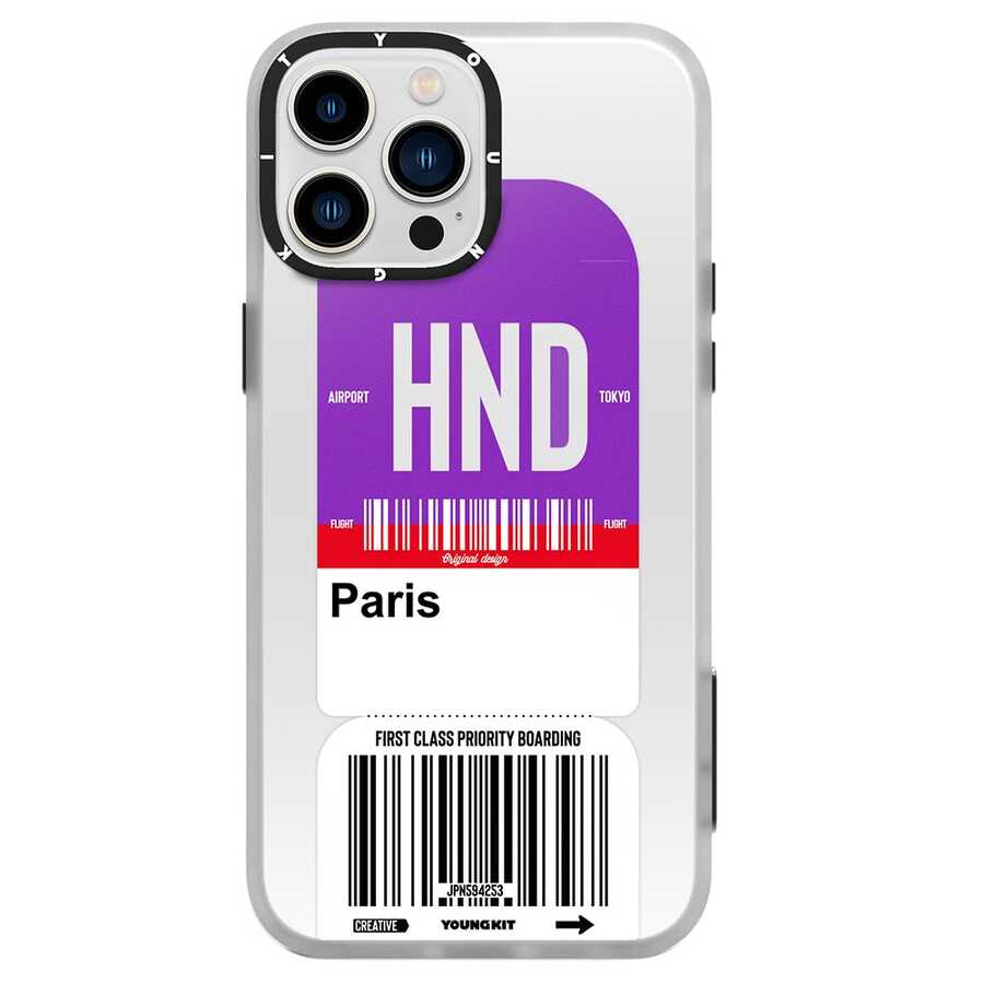 iPhone 13 Pro Max Kılıf YoungKit Any Time Trip Serisi Kılıf CL026 Hong Kong