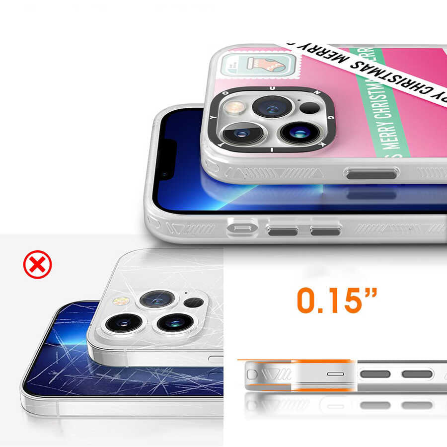 iPhone 13 Pro Max Kılıf YoungKit Holiday Serisi Kılıf Beyaz