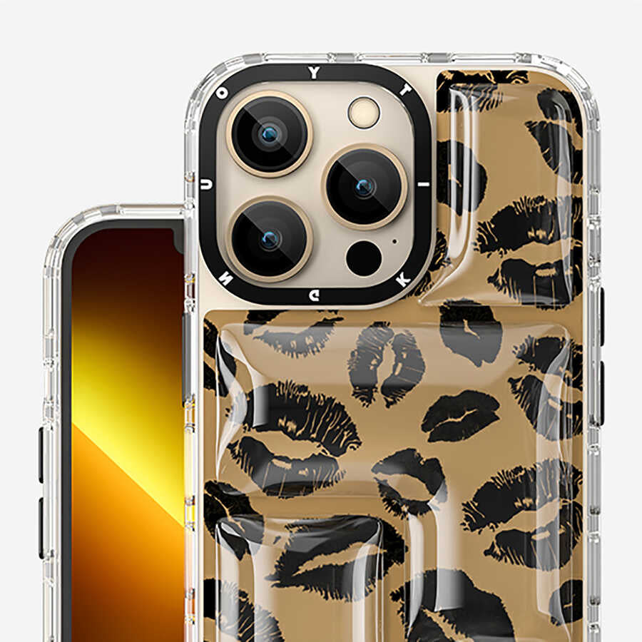 iPhone 13 Pro Max Kılıf YoungKit Leopard Article Serisi Kılıf Mavi