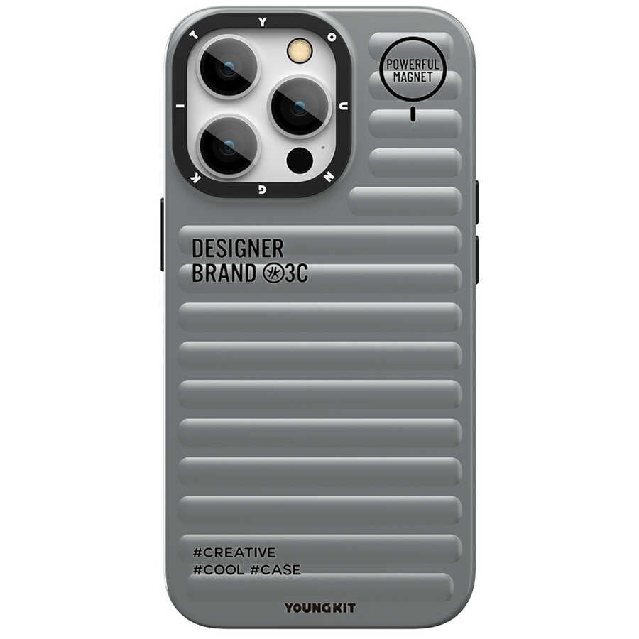 iPhone 13 Pro Max Kılıf YoungKit Plain Coloured Serisi Kılıf Mavi