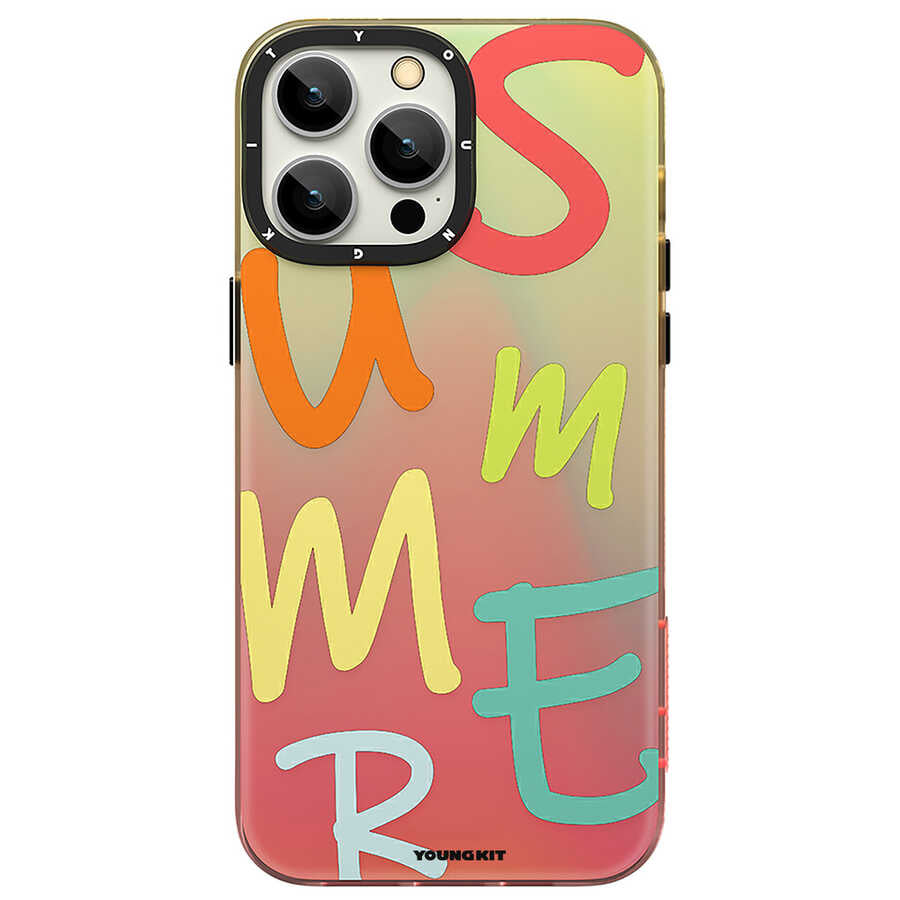 iPhone 13 Pro Max Kılıf YoungKit Summer Serisi Kılıf Turuncu
