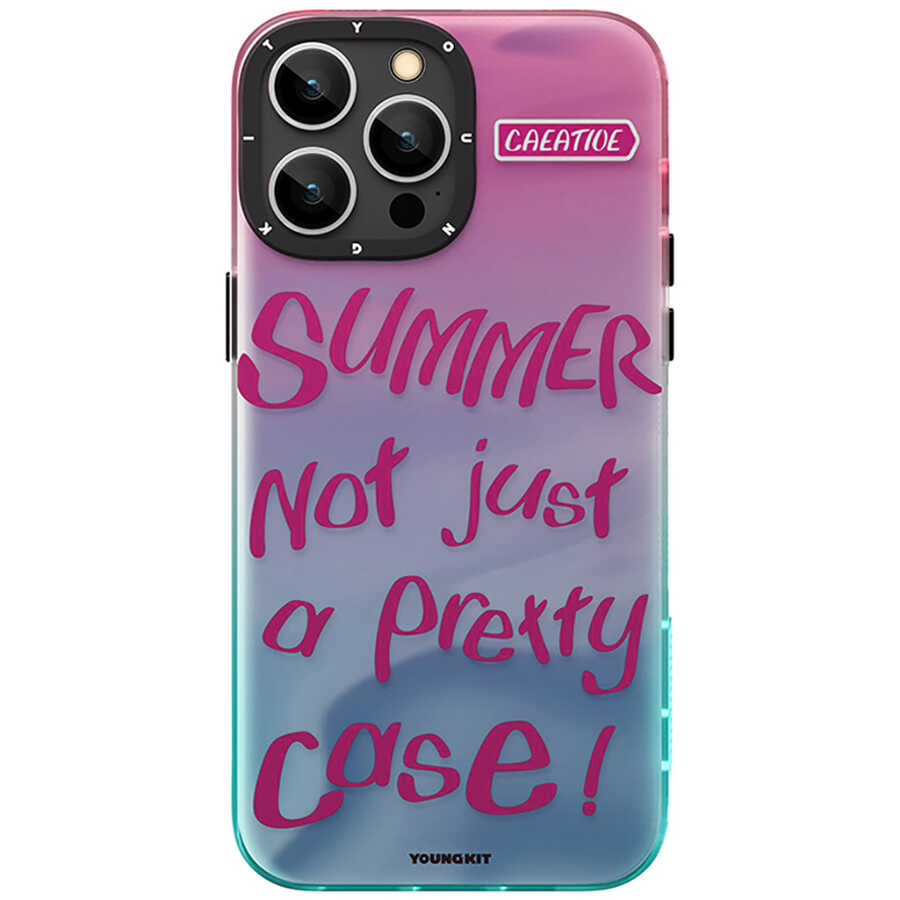 iPhone 13 Pro Max Kılıf YoungKit Summer Serisi Kılıf Turuncu