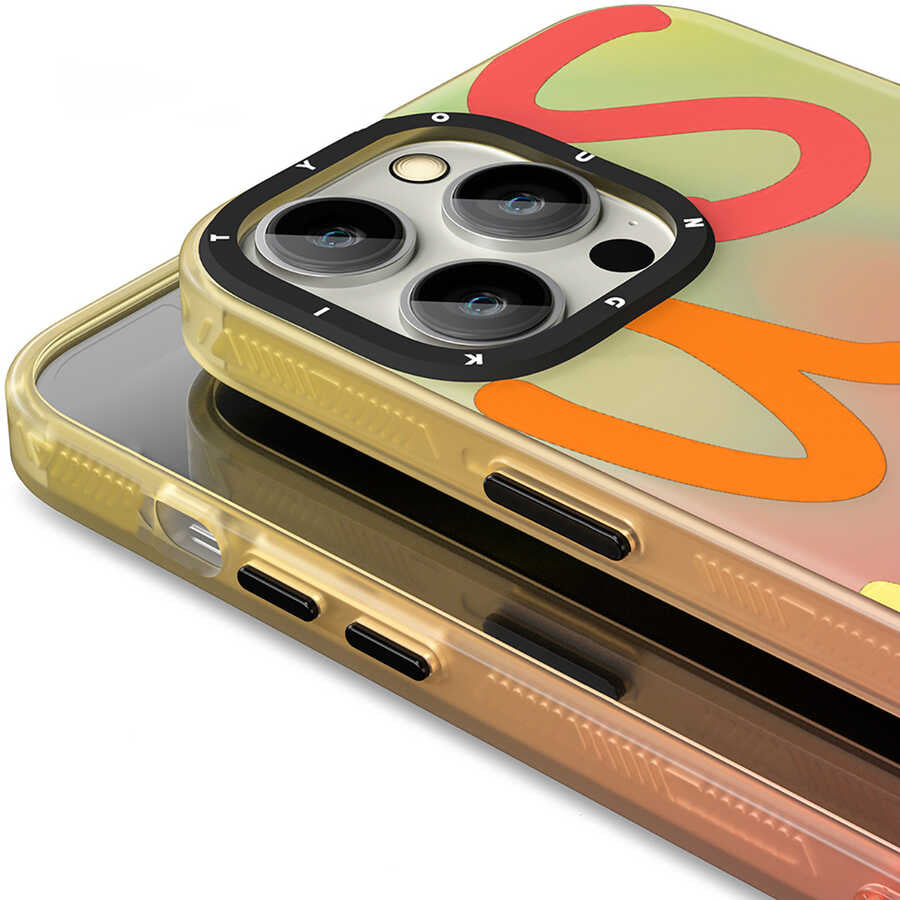 iPhone 13 Pro Max Kılıf YoungKit Summer Serisi Kılıf Turuncu