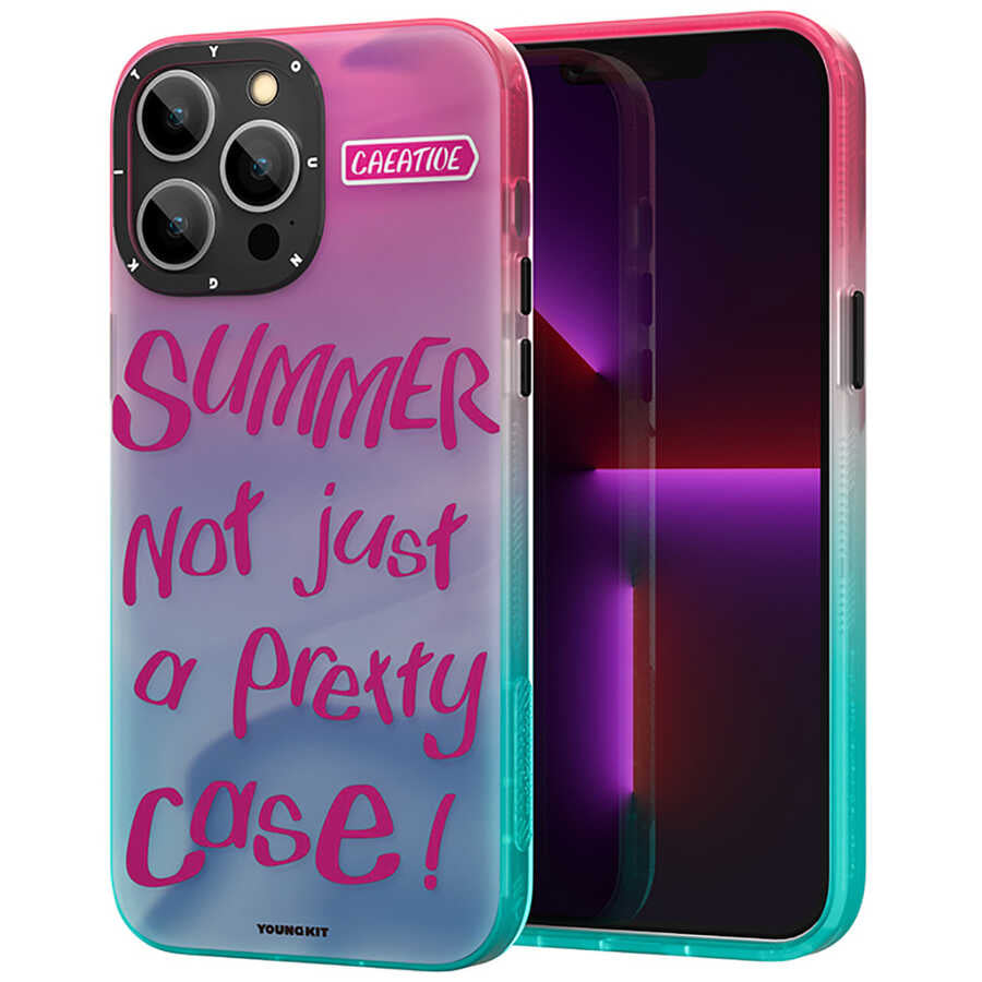 iPhone 13 Pro Max Kılıf YoungKit Summer Serisi Kılıf Yeşil