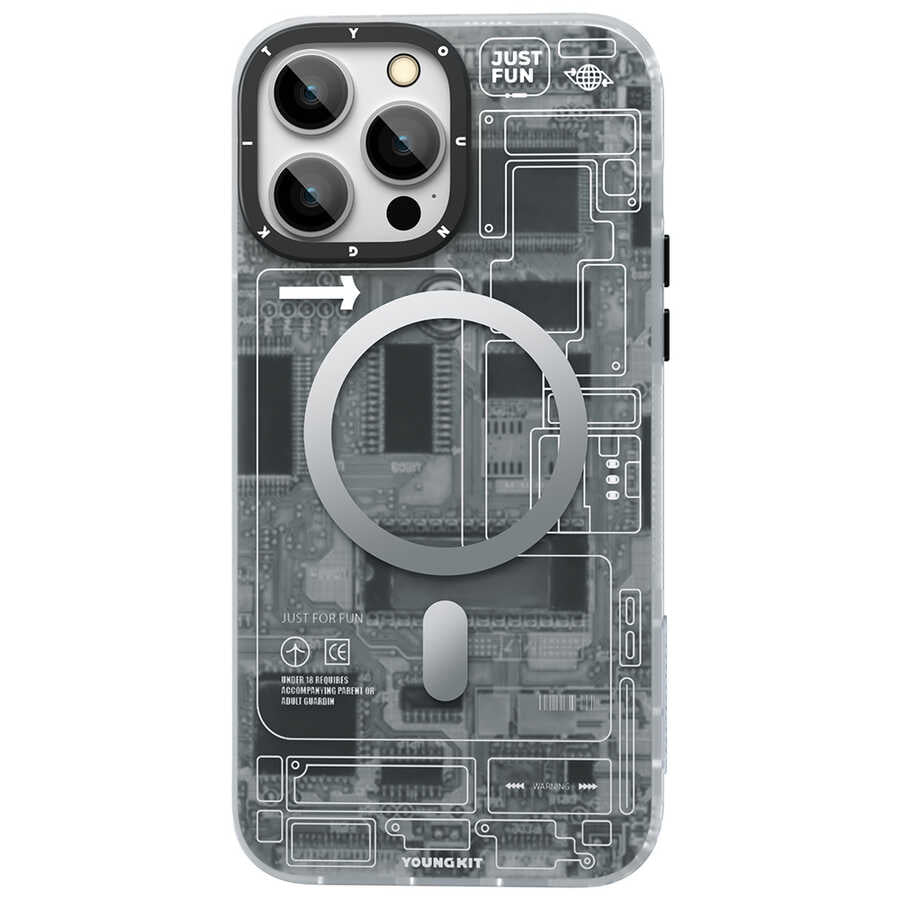 iPhone 13 Pro Max Kılıf YoungKit Technology Serisi Kılıf Mavi