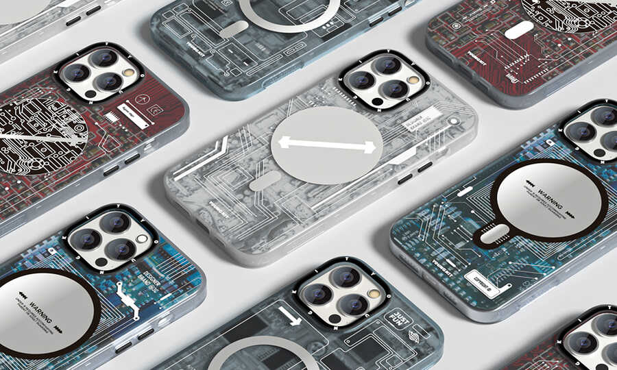 iPhone 13 Pro Max Kılıf YoungKit Technology Serisi Kılıf Beyaz