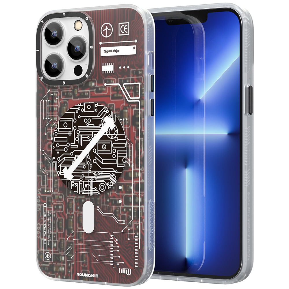 iPhone 13 Pro Max Kılıf YoungKit Technology Serisi Kılıf Kırmızı