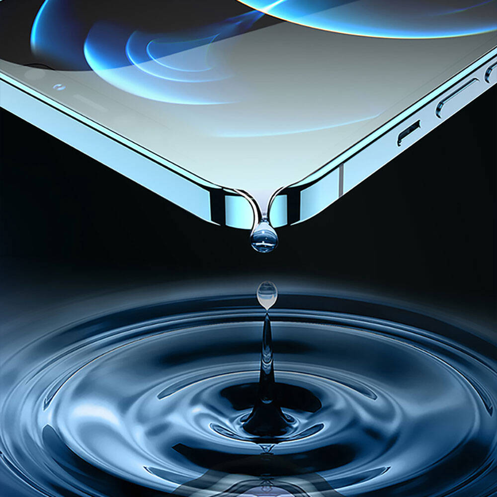 iPhone 13 Pro Max Recci RSP-A11 HD Temperli Cam Ekran Koruyucu + Kolay Uygulama Aparatlı Siyah