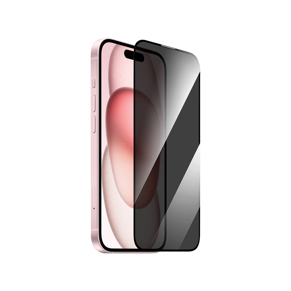 Apple iPhone 13 Pro Max Wiwu GT-011 Anti-Bakteriyel Özellikli Polimer Oleofobik Kaplama Temperli Privacy Cam Ekran Koruyucu Siyah