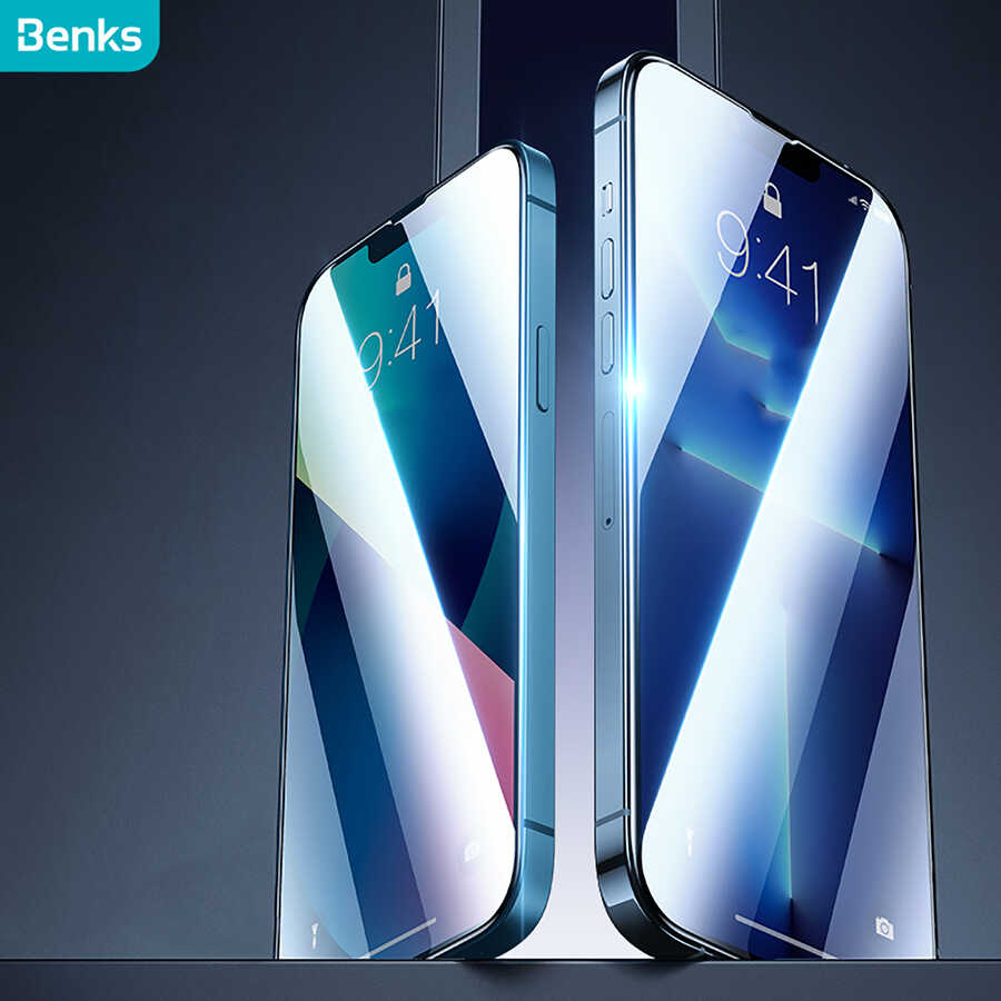 iPhone 14 Benks Mat Ekran Koruyucu Parmak İzi Bırakmayan Oyunculara Özel Ekran Filmi Siyah