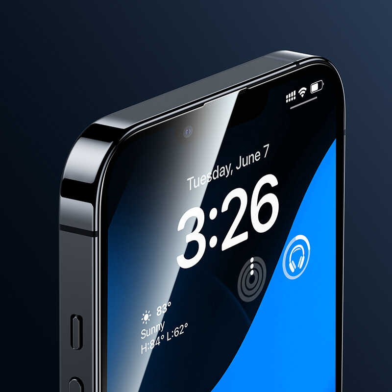 iPhone 14 Benks Warrior Safir Coating Cam Ekran Koruyucu Siyah