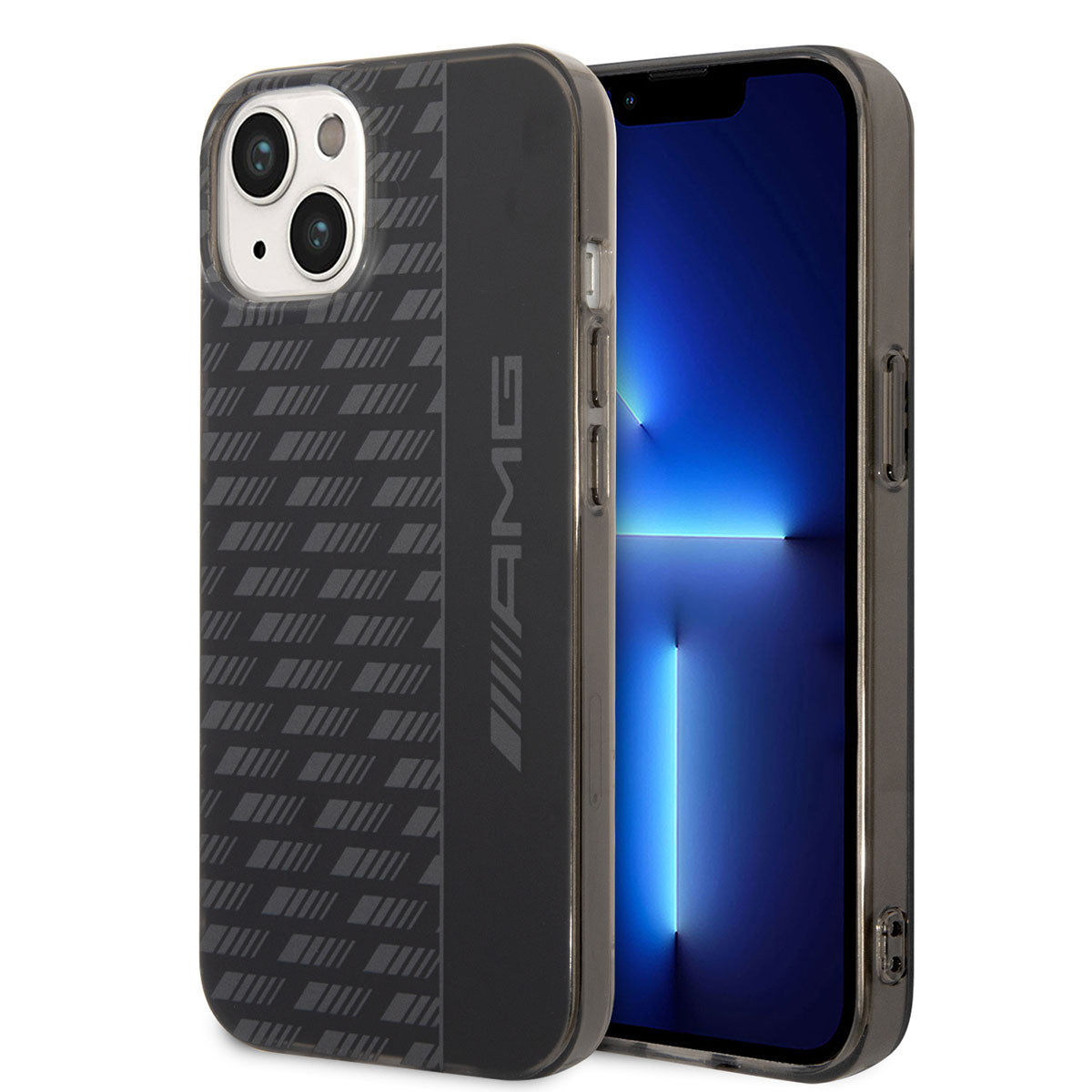 iPhone 14 Kılıf AMG Frosted Buzlu PC Karbon Dizayn Kılıf Siyah
