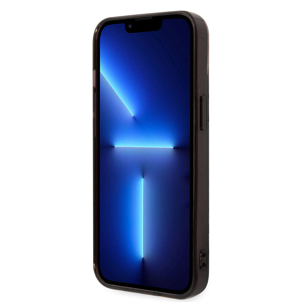 iPhone 14 Kılıf AMG Transparan Çift Katmanlı Karbon Dizayn II Kılıf Siyah