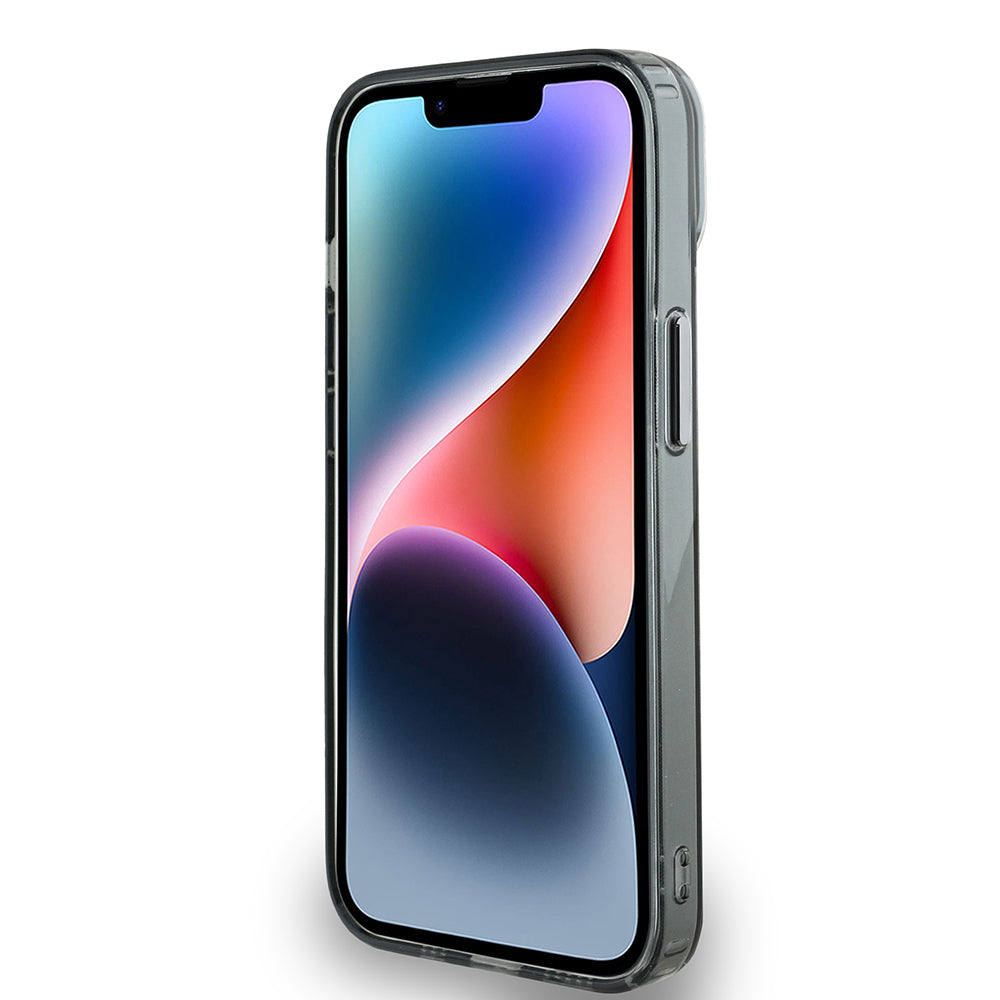 Apple iPhone 14 Kılıf Aston Martin Orjinal Lisanslı Magsafe Şarj Özellikli IML Baskı Logolu Metal Düğmeli Kapak Siyah
