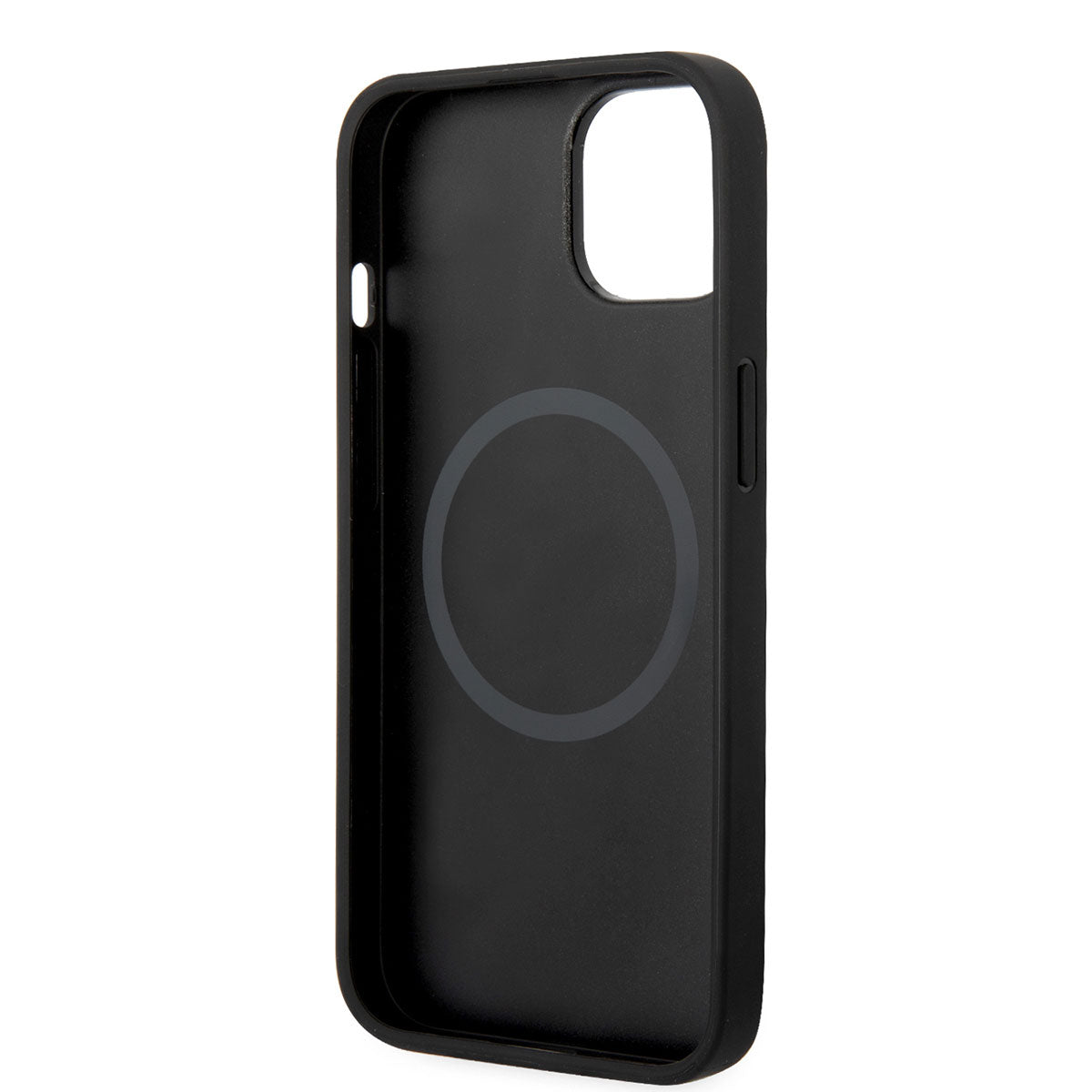 iPhone 14 Kılıf Ferrari Magsafe Şarj Özellikli Karbon İtalyan Bayrak Dizayn Kılıf Siyah